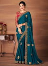 TFH DULHAN Latest Stylish Fancy Party Wear Georgette Heavy Designer Saree Collection